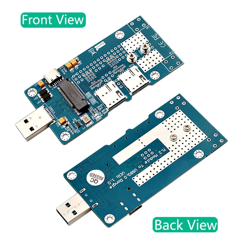 

Прочный-М. Адаптер 2 к USB 3.0 с модулем 3G/4G/5G/LTE 3042/3052, поддержка двухслота для SIM-карты NANO для настольного ПК, M. от 2 до USB 3.