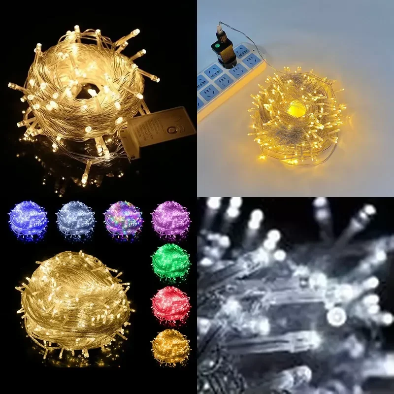 for 3m 20 LED Light String Outdoor Festival Christmas Indoor Tree Decoration Plug Warm White PVC Wire Flashing Curtain Light
