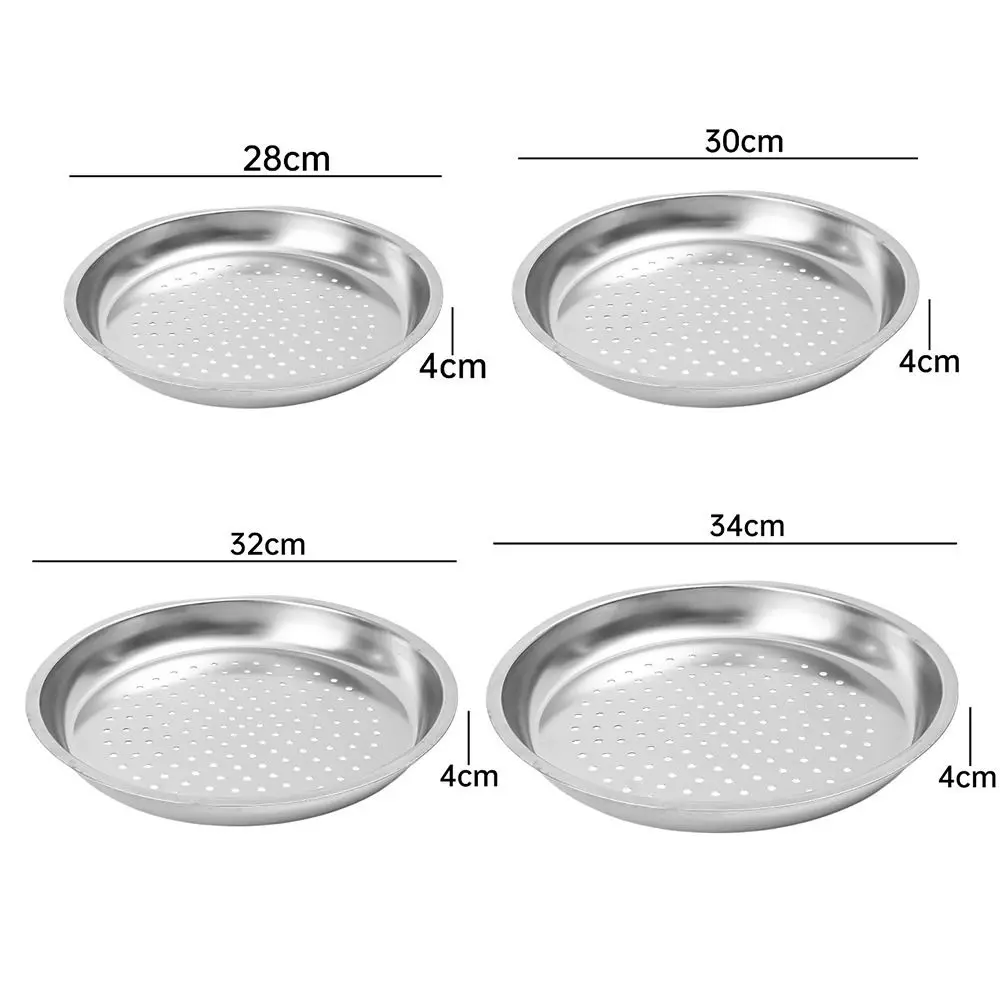 Multi Size 28-34cm Dumplings Fish Steaming Tray Food Grade Stainless Steel Food Steamer Kitchen Wok Cooking Gadgets