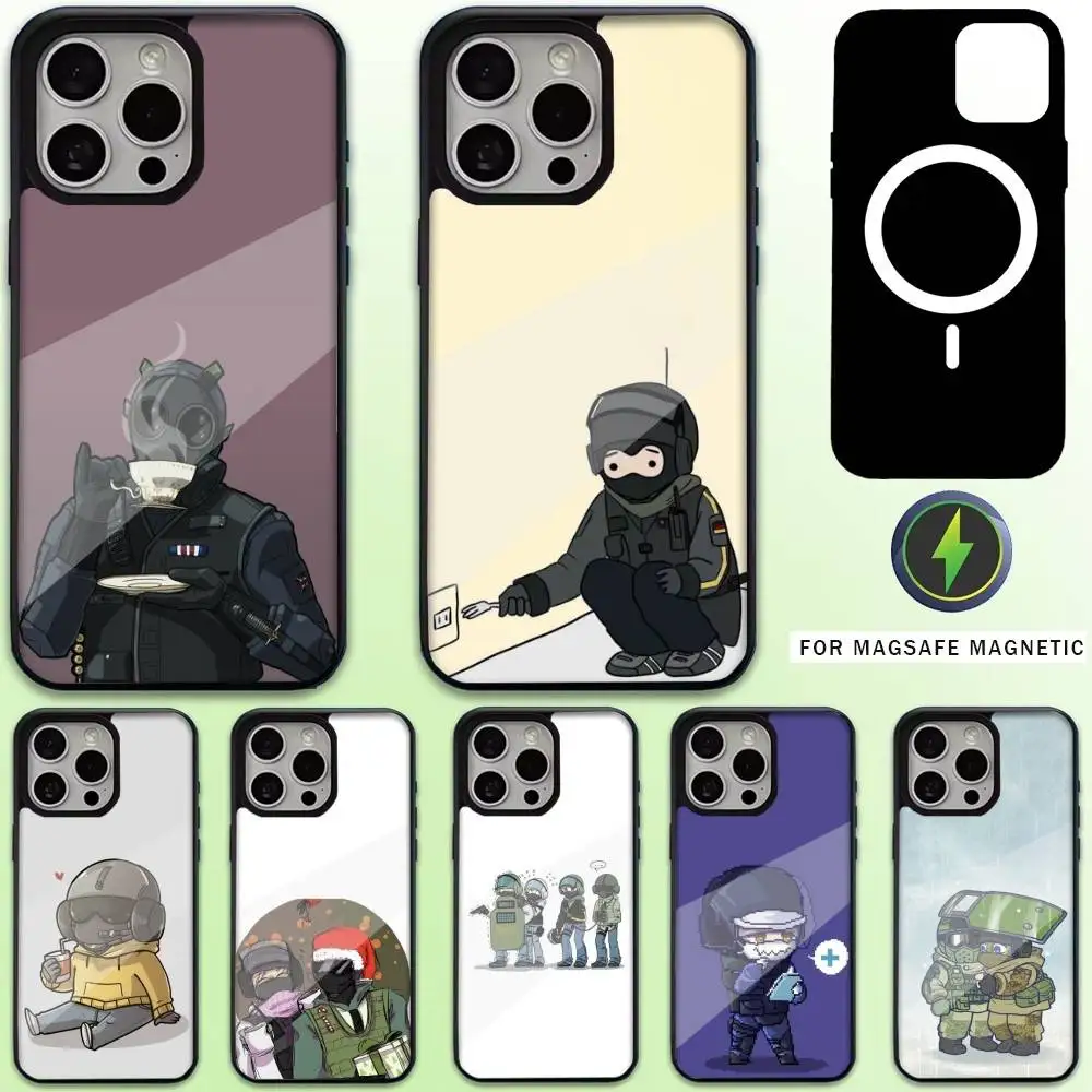 

Tom C-Clancys R-Rainbow Six Siege Phone Case For iPhone17,16,15,14,13,12,11 Plus,Pro Max Magnetic For Magsafe Wireless Charging