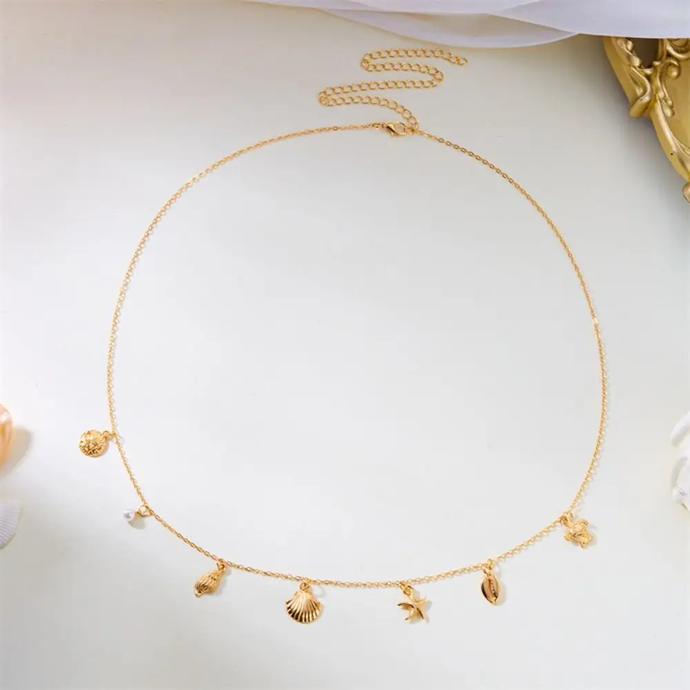 Manik-manik Baru Boho Rantai Pinggang Mutiara Kerang Rantai Perut Perhiasan Sabuk Gaya Bohemian Bintang Laut