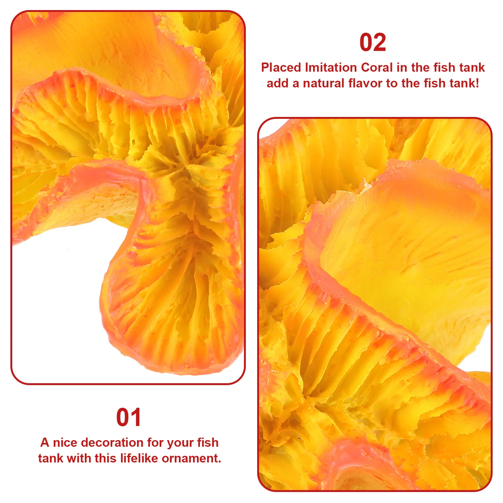 

Coral Reef Craft Aquarium Coral Ornament Lifelike Fish Tank Decor Enhances Visual Appeal Natural Flavor Stable Placement