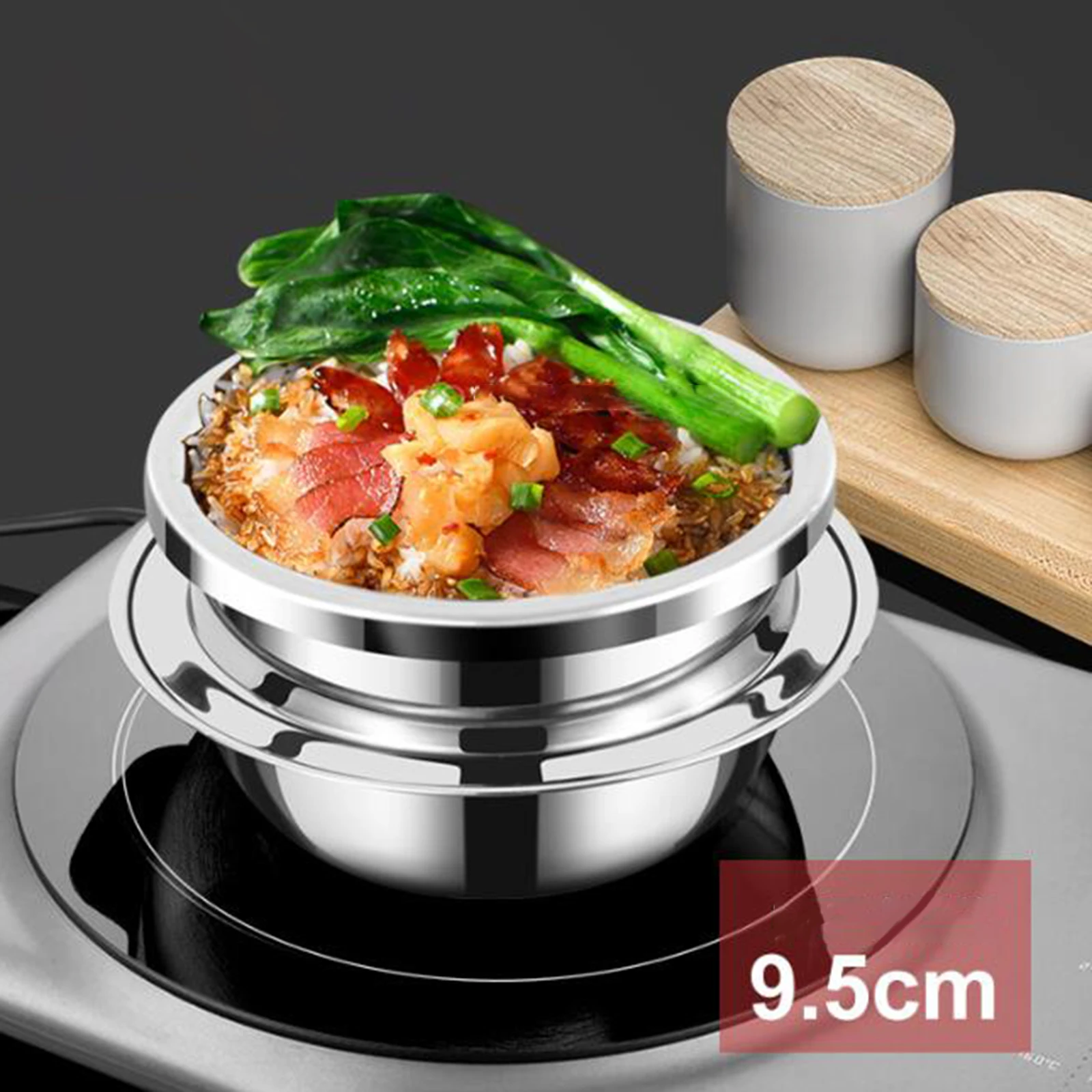 1.4L Set Small Pressure Cooker 304 Stainless Steel Pressure Cooking Pot for Slow Cooker Sous Vide Rice Mini Pressure Cooker