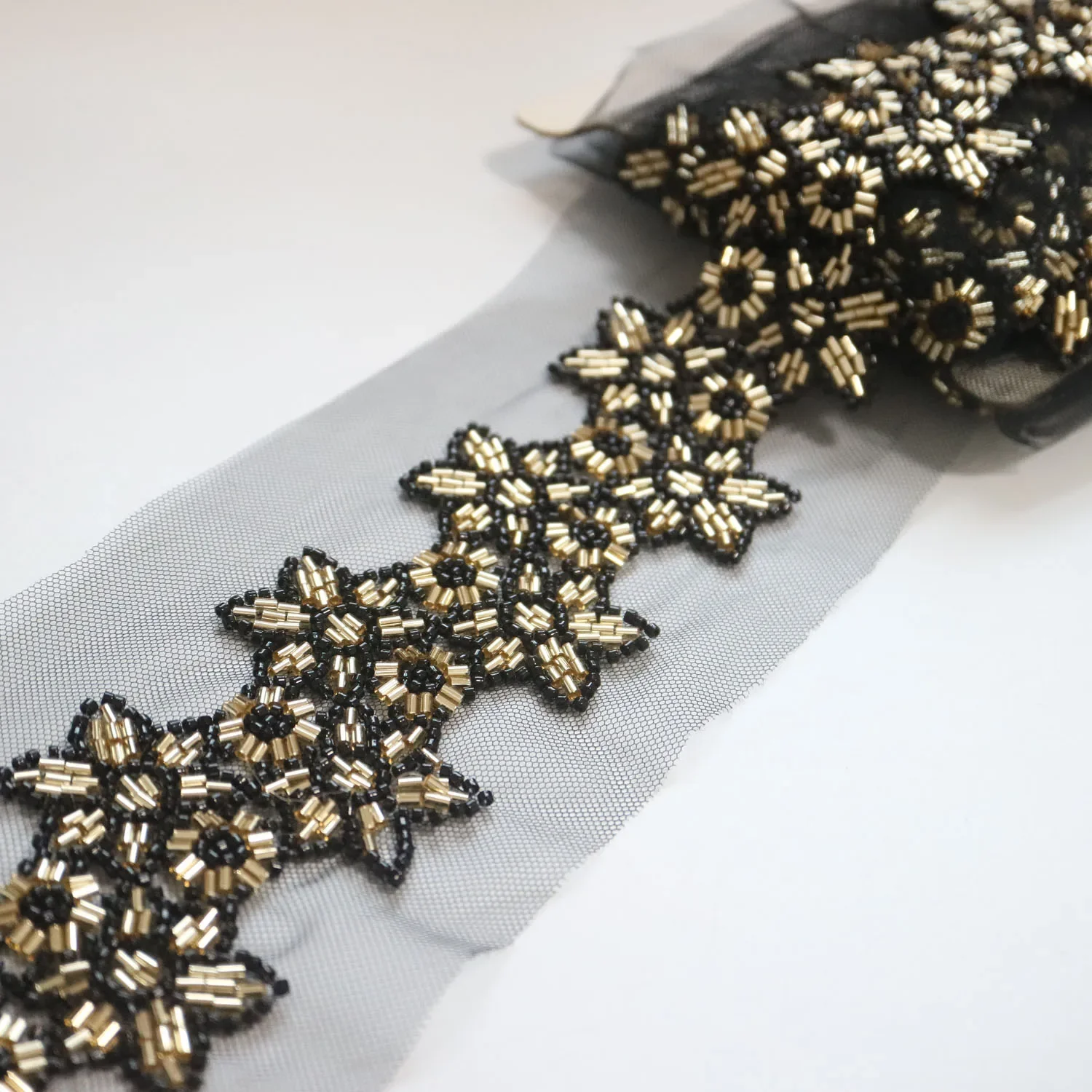 Liquidazione 0.5yard perline strass pizzo trim per i vestiti cucito paillettes pizzo rifilatura nastro per abiti accessori per vestiti fai da te