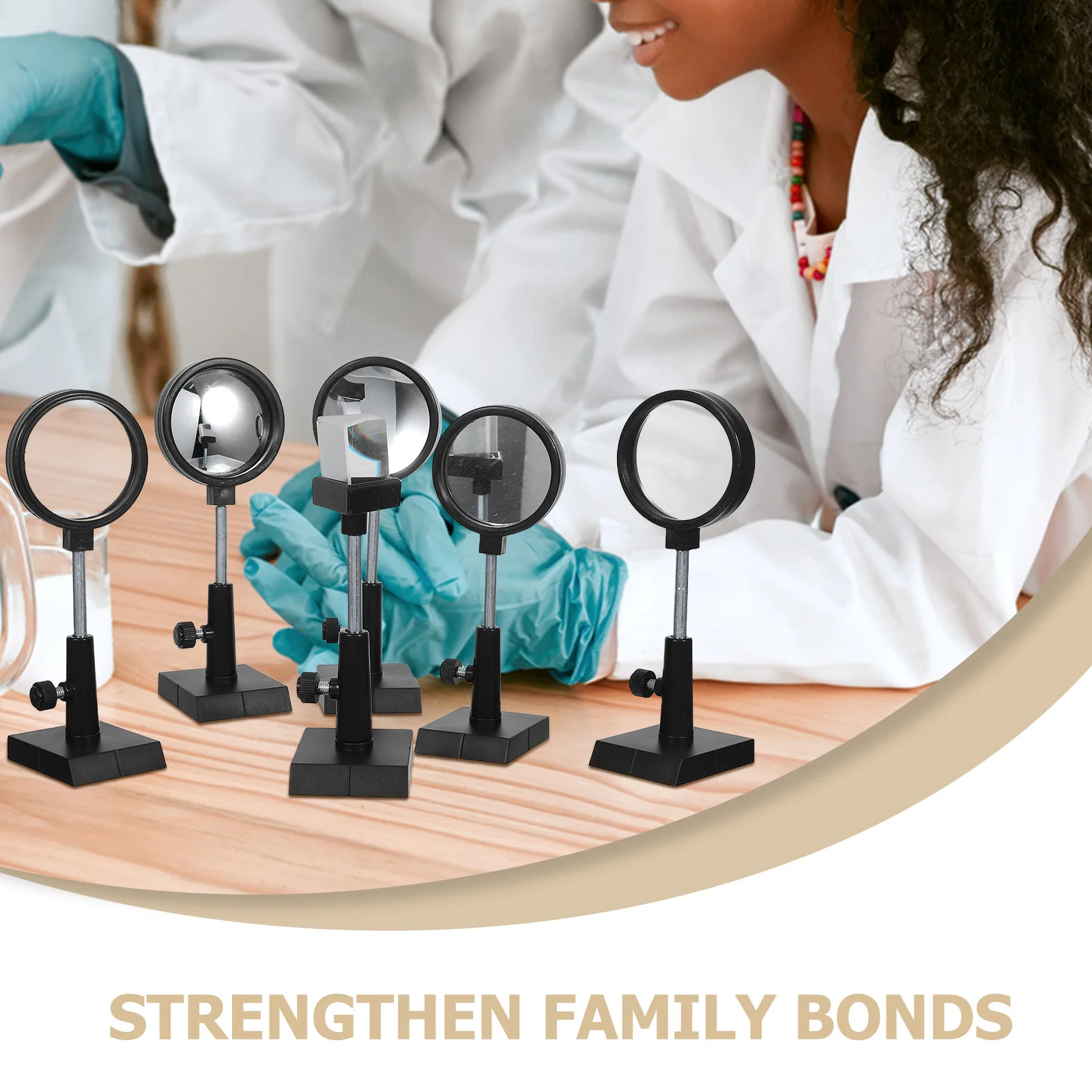 1Set Optical Experiment Kit Convex Concave Lens Prism Plane Teaching Equipment Science Classroom Optics