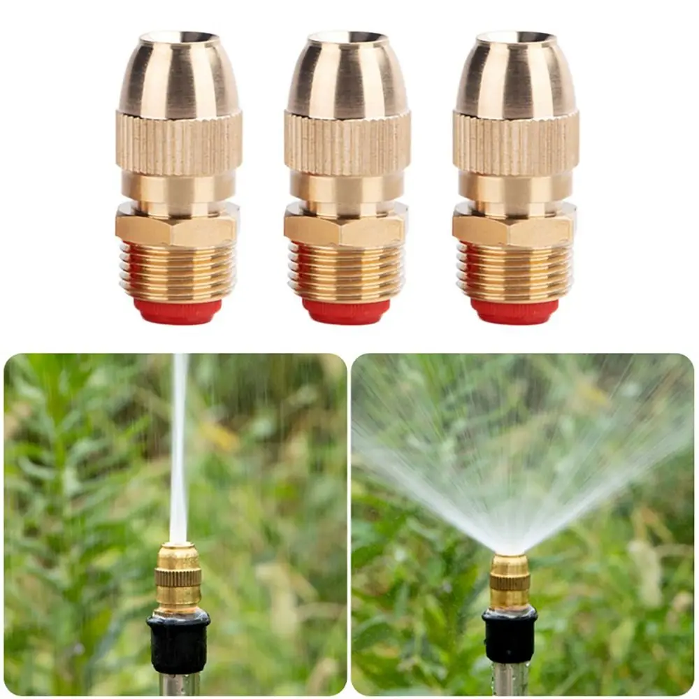 Brass Sprinkler Nozzle Adjustable Atomizing Sprinkler Head Garden Watering Misting Nozzle Drip Irrigation Copper Sprinklers