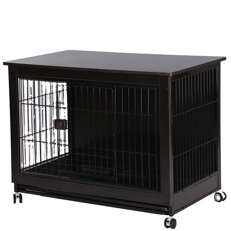 

New Arrival Indoor Dog House Iron And Wood Pet Cage Kennels For Pups