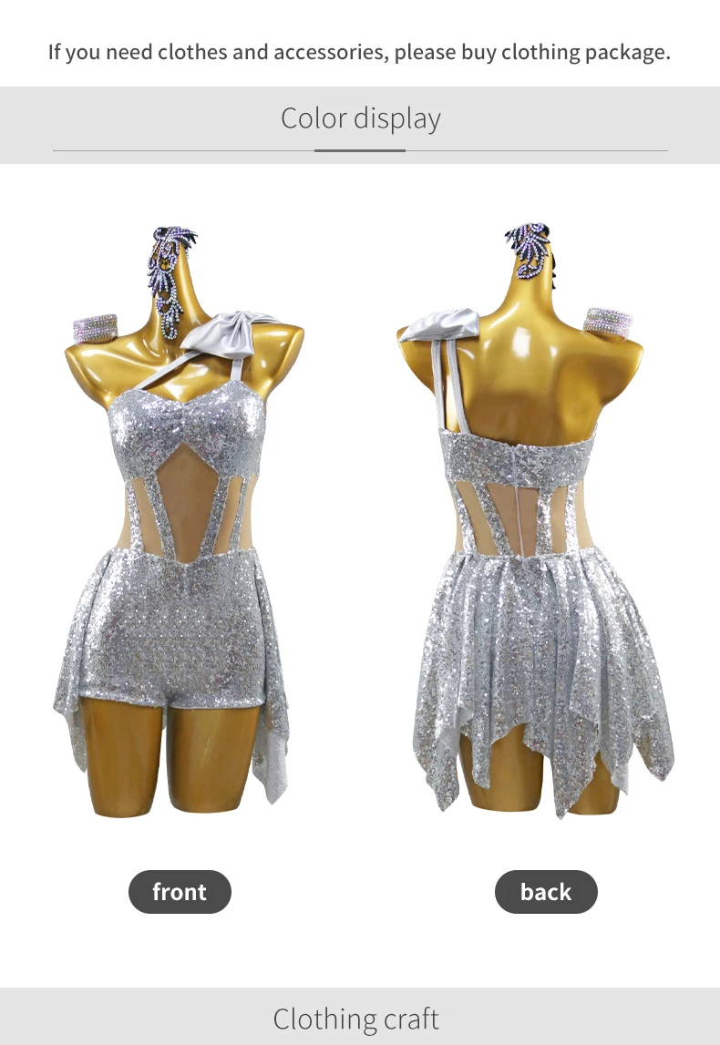 Kostüm für Mädchen 2026 Lateinamerikanisches Tanzkleid Damen-Wettbewerbskleidung Koreanische Partykleidung Eleganter Sport- und Ballsaalanzug – Detail 5