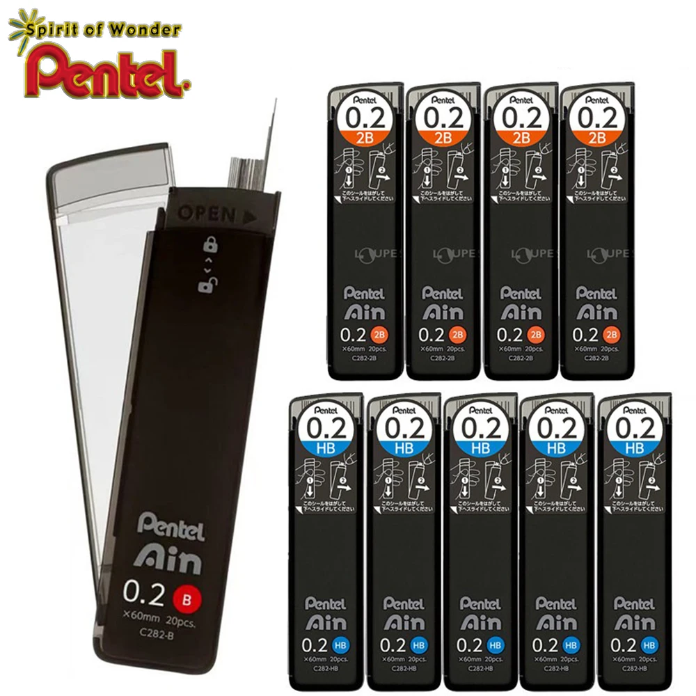 

3Boxes Japan Pentel Leads C282 0.2mm Fine Sketch Pencil Lead Drawing Glove Sketching Drawing Mechanical Pencil Lead Stationery