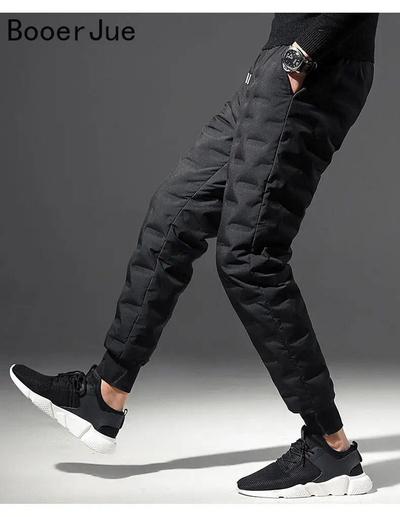 90% Weiße Entendaunen Gefütterte Verdickte Winter Outdoor Wander- und Sport-Warmdaunenhose Herren Jogginghose Thermohose für Paare – Detail 14