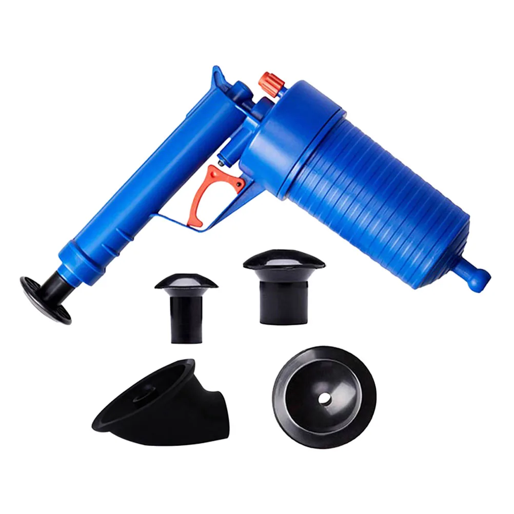 

1 set Blue Air Powered Plunger Drainage Clog Removal Tool for Sink Bathroom Kitchen Blockage Heavy Duty Toilets