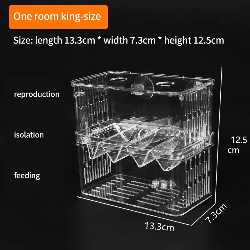 In-Tank Aquarium Breeder Box for Fish Tank, Breeding Incubator for Small Fish Hatchery, Acrylic Divider for Shrimp Clownfish