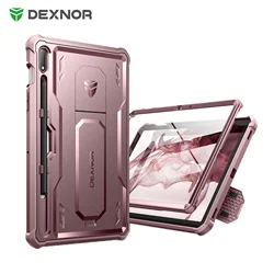 Dexnor Case For Samsung Galaxy Tab S7 S8 with S Pen Holder Heavy Shockproof Full-Body Rugged Case WITH Built-in Screen Protector