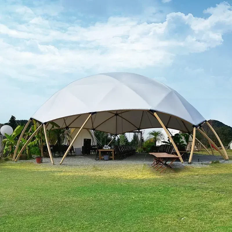 Outdoor camp dome canopy tent, outdoor camping sun protection rain protection team building activities hotel spherical large sky