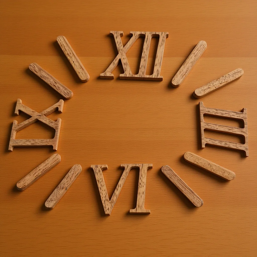 

1Set Wall Clock Roman Numerals DIY Kit Replacement Clock Numbers Parts for Home Decor Repair Accessories Hands Replacement Parts