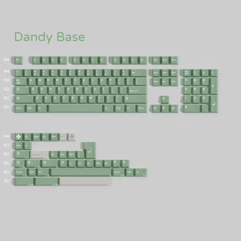 1 Set GMK DANDY Keycaps PBT 5 Sides Dye Sub Key Caps Cherry Profile Lightproof Keycap For Alice Wooting Double B Split Spacebar