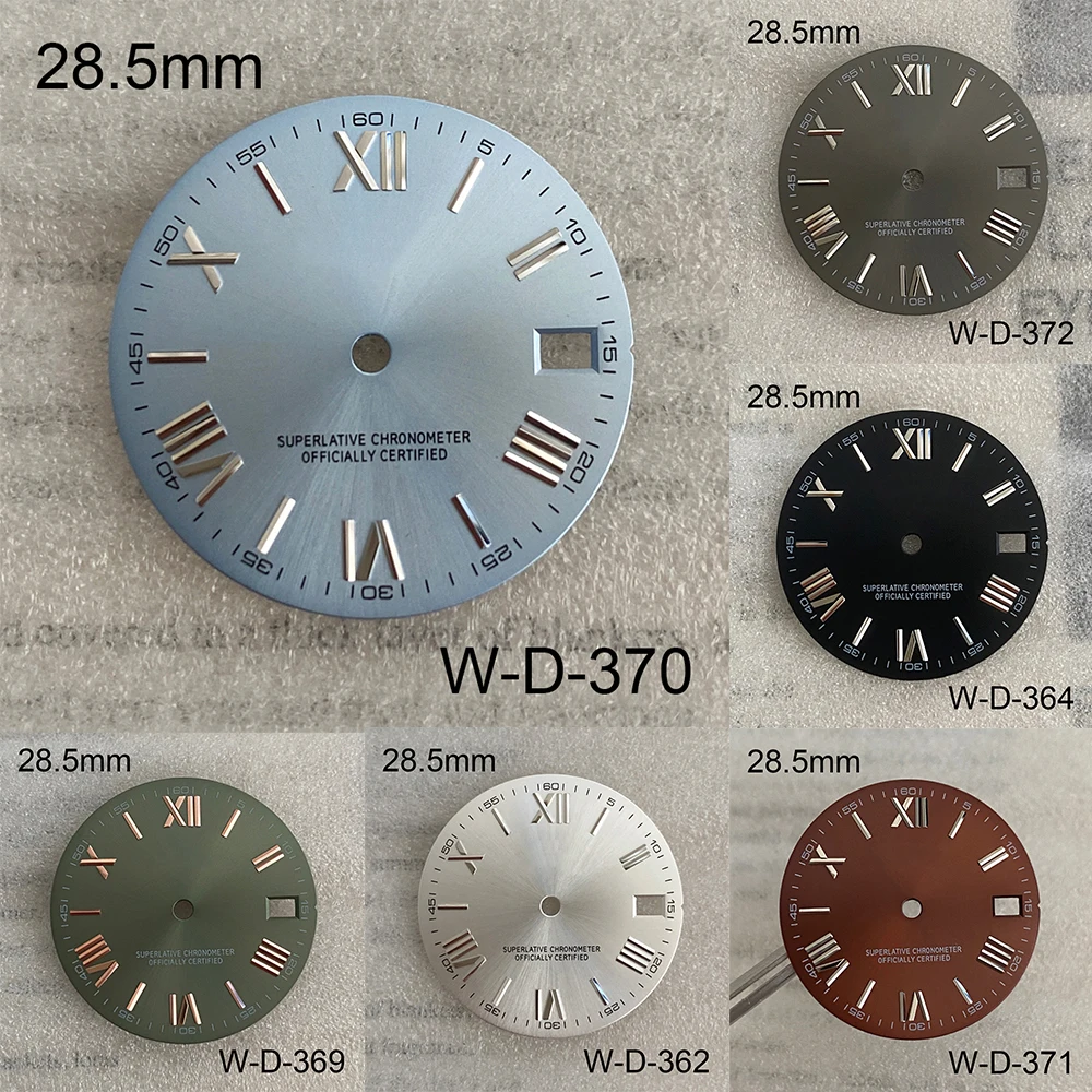 

28.5mm S Logo Rome Sunburst Dial Suitable For NH35/NH36/4R/7S Japanese Automatic Movement Watch Modification Accessories