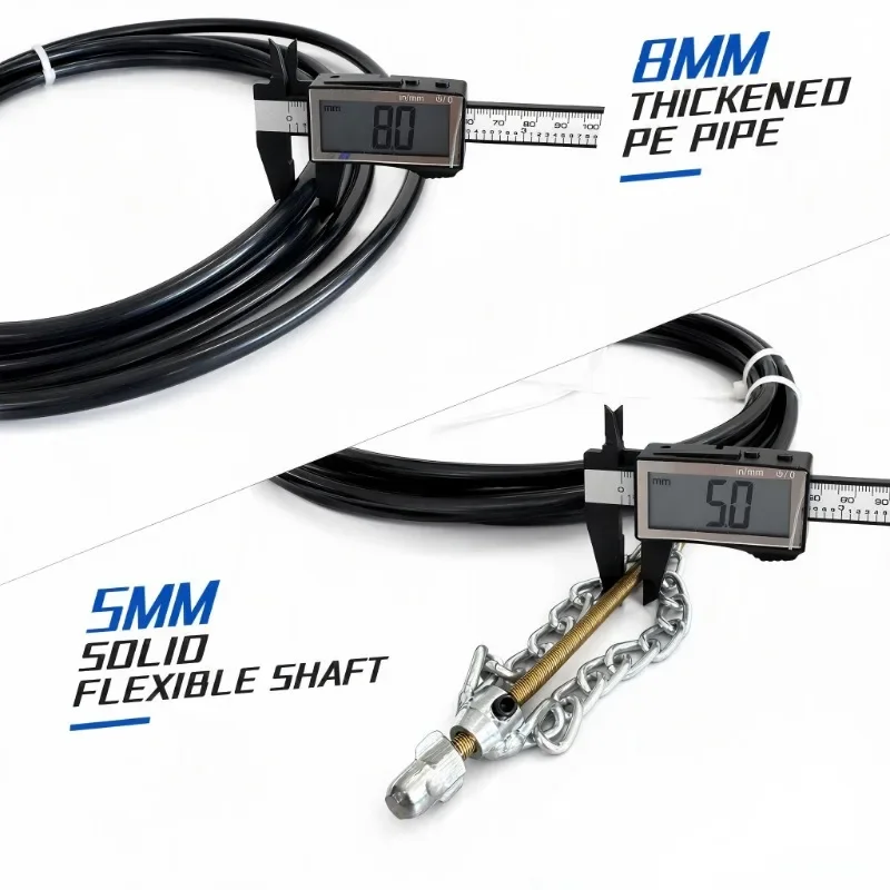 Drill Powered Drain Cleaner Hose - Galvanized Rotatable Chain Flexible Sewer Dredger for Home Sink Pipe Clog Removal Use