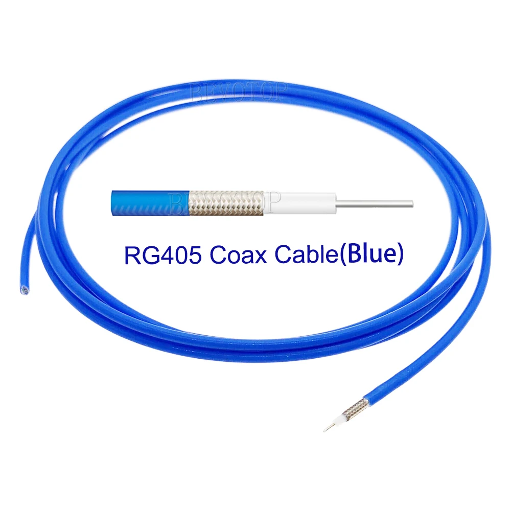 RG-405 Blue/Red/Silver Semi-Flexible RG405 Coaxial Cable High Frequency Test Cable 50ohm 086 RF Coaxial Cable Pigtail Jumper
