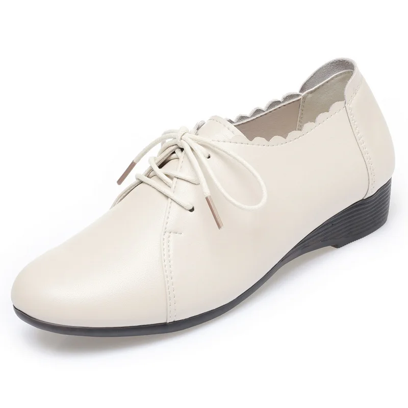 Plus Size 35-43 All Match Comfortable Oxford Shoes Women Flats Spring Fall  2026 Genuine Leather Shoes Casual for Mom Daily Work