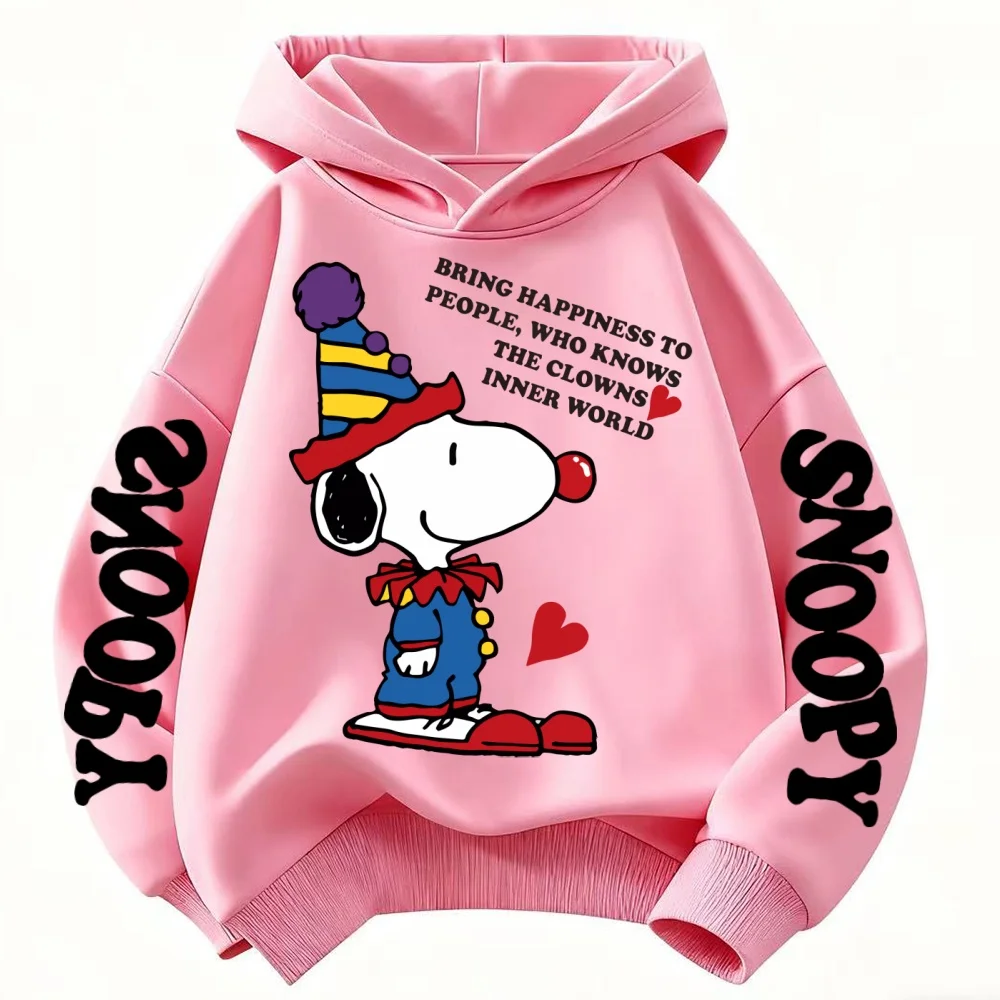 

Детская толстовка с принтом Snoopy, теплая толстовка на осень и зиму, удобный и мягкий детский топ