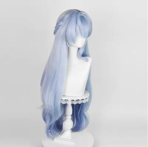 Honkai Star Rail Robin Cosplay Peruca Sintética Longa Azul Gradiente Peruca Cosplay Jogo Perucas Cosplay Resistente ao Calor Perucas ROBIN
