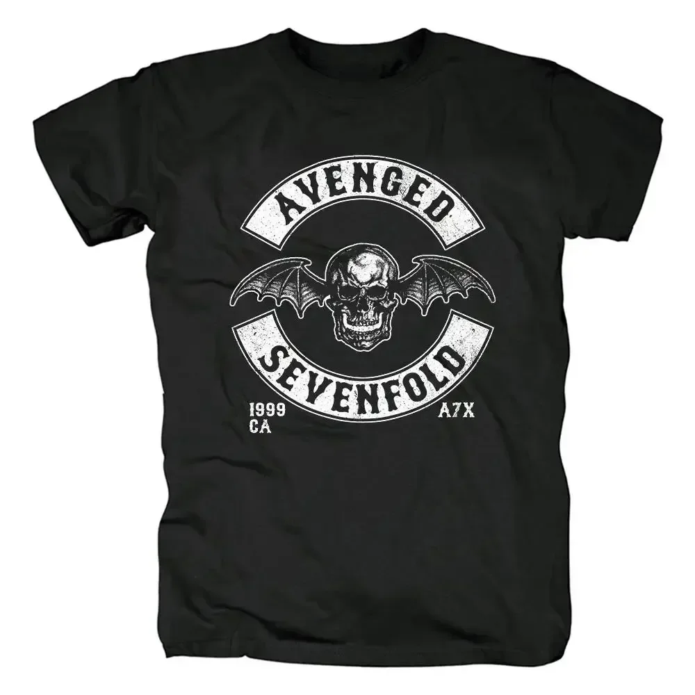 Avenged Sevenfold Metal Rock Graphic Print Short Sleeve 100%Cotton Tees Hip Hop Fashion Shirts Plus Size T Shirt for Men Tops