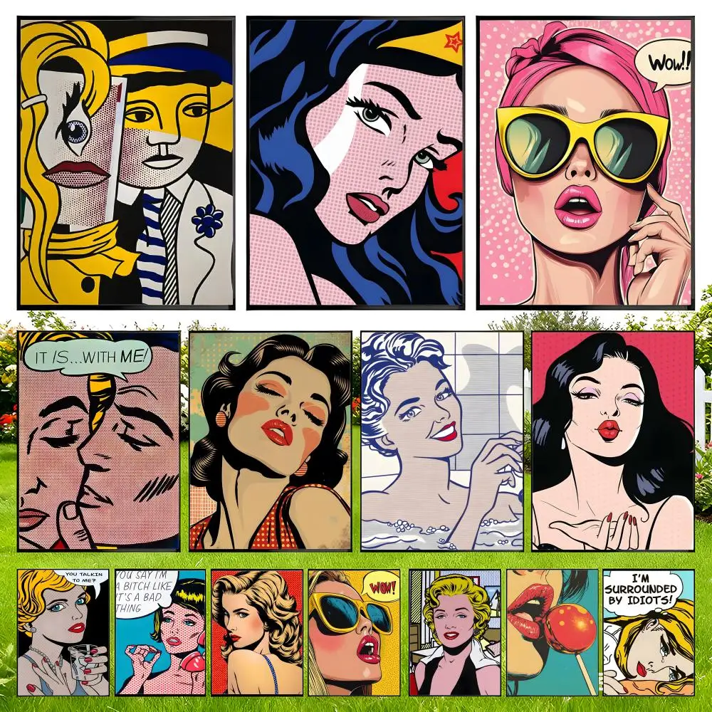 Roy Lichtenstein Study Room Study Area Indoor Use Wipeable Self Adhesive Self Adhesive PVC Poster