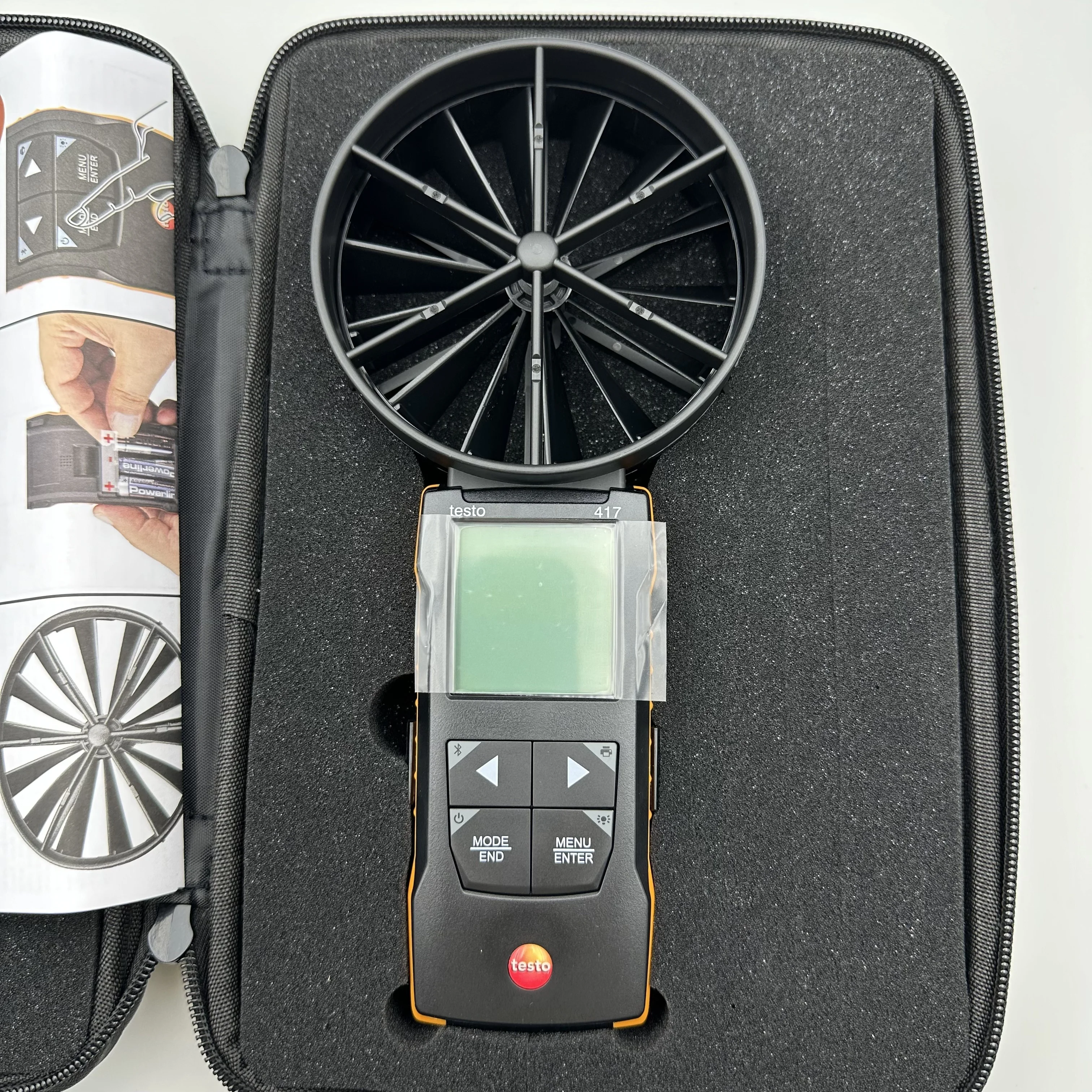 Air Flow, Volume Flow And Temperature Meter Testo 417 Digital 100 Mm Vane Anemometer