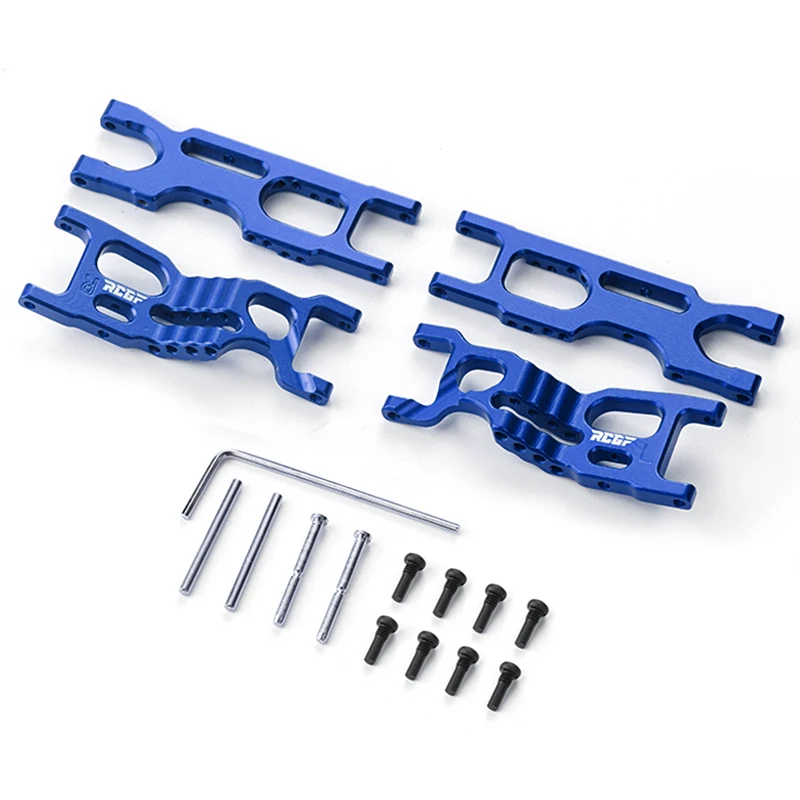 RCGOFOLLOW Aluminum Steering Knuckle Suspension Arms Set for RC Crawler Car LOSI 1/16 Mini-B Mini-T 2WD RC Buggy Upgrade Parts