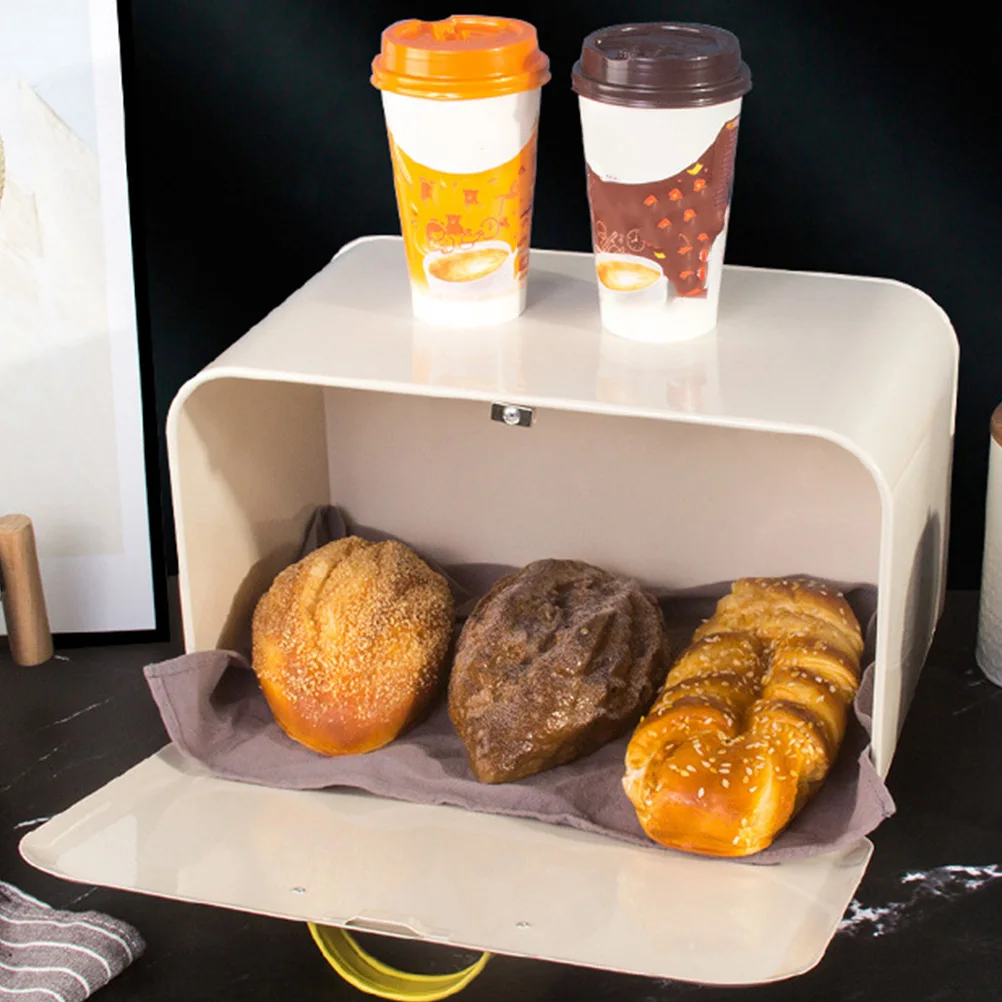 

Flip Bread Storage Box Airtight Large Capacity Seal High-Grade Strong Material Moisture Proof Kitchen Home Bakery Coffee Shop
