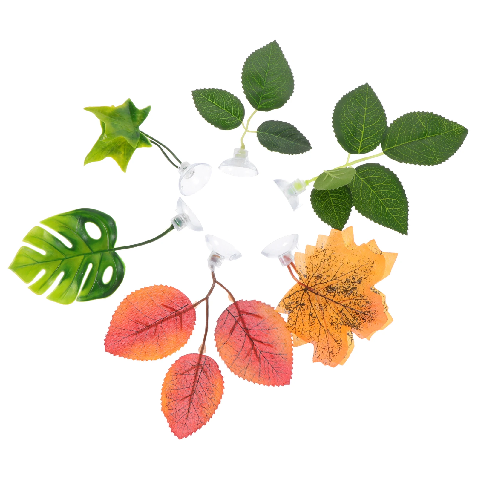 

6pcs Artificial Leaves Decoration Durable Aquarium Accessory Betta Fish Resting Hammock Tank Ornament Wear-resistant Pet