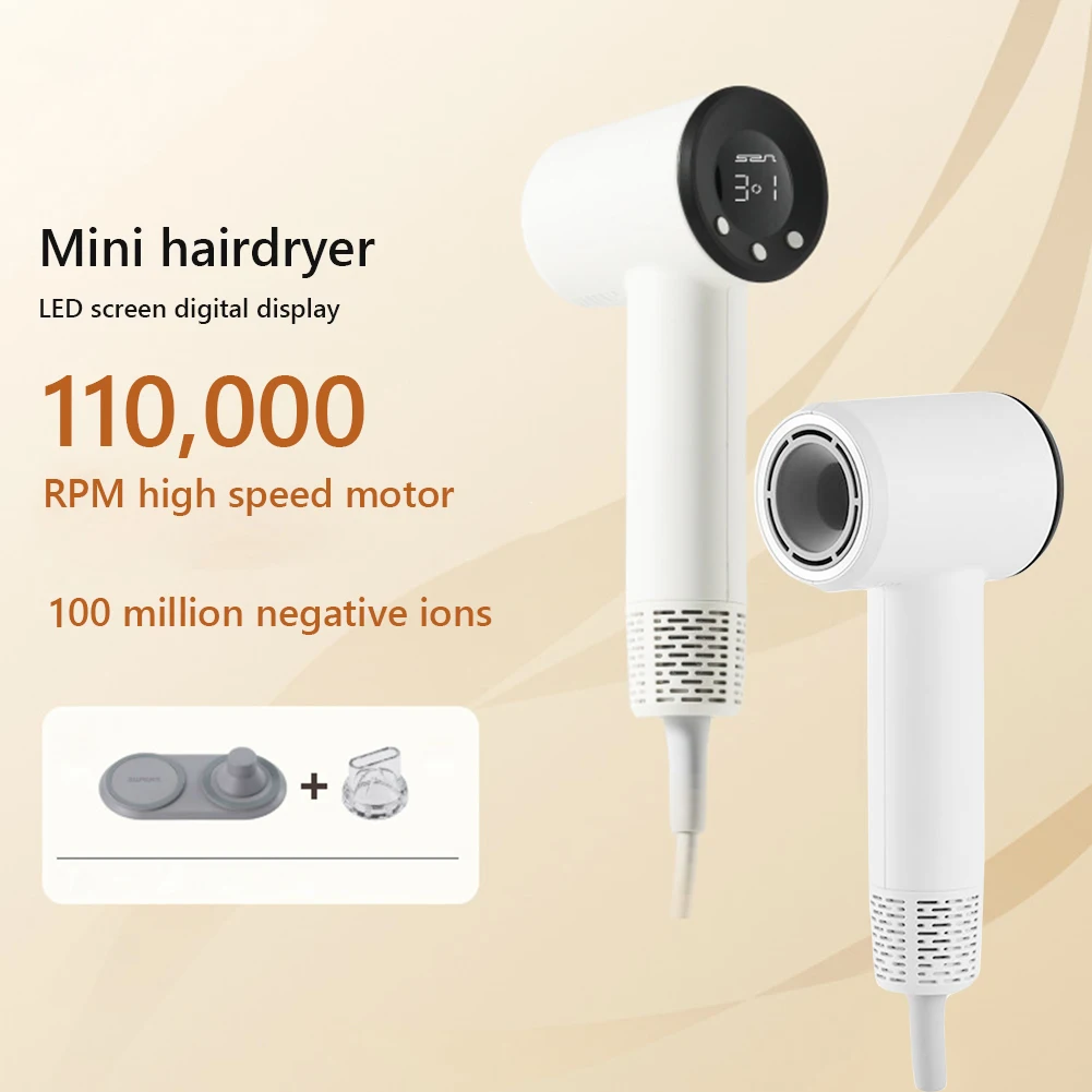 

Hairdryer 110000 RPM Brushless Motor Negative Ionic Hair Dryer Low Noise Thermo-Control High-Speed Blow Dryer for Fast Drying