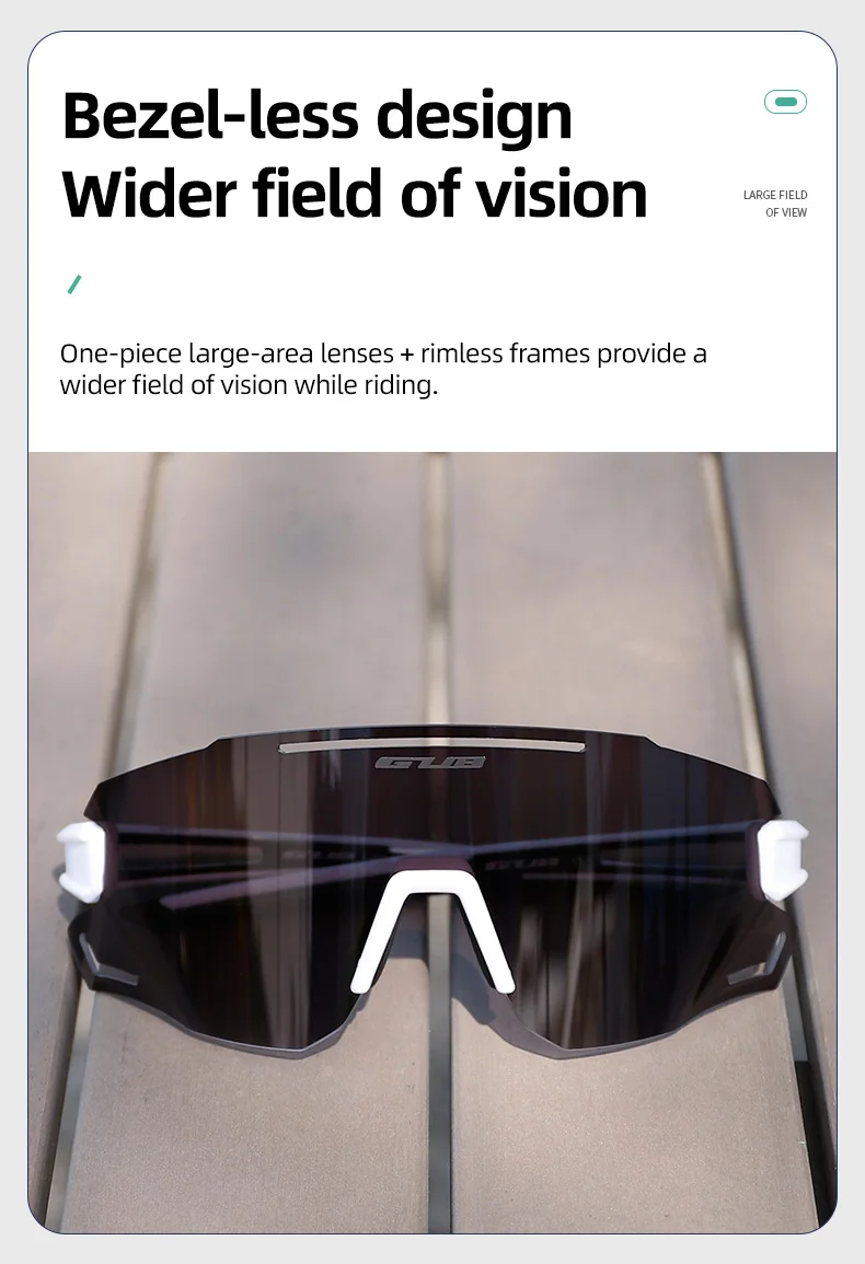 Gub neue photo chrome Fahrrads onnen brille für Männer Frauen Fahrrad brille mit Antibes chlag MTB Brille Brille Outdoor Fahrrad brille – Detail 8