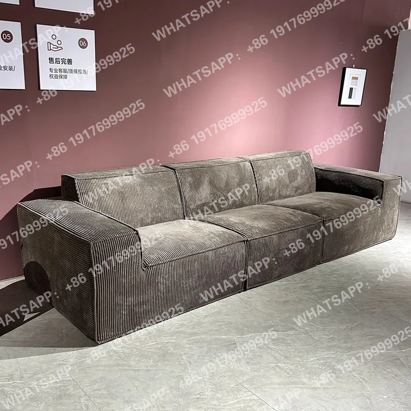 Vacuum Compression Block Fabric Sofas European Design Mid Century Aesthetic Living Room Sofas Rustic Comfy Meubles Furniture