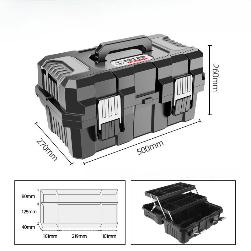 Storage Tool Organizer Boxs Mechanic Multifunctional Tool Box Professional Garage Accessories Electricians Plastic Suitcase