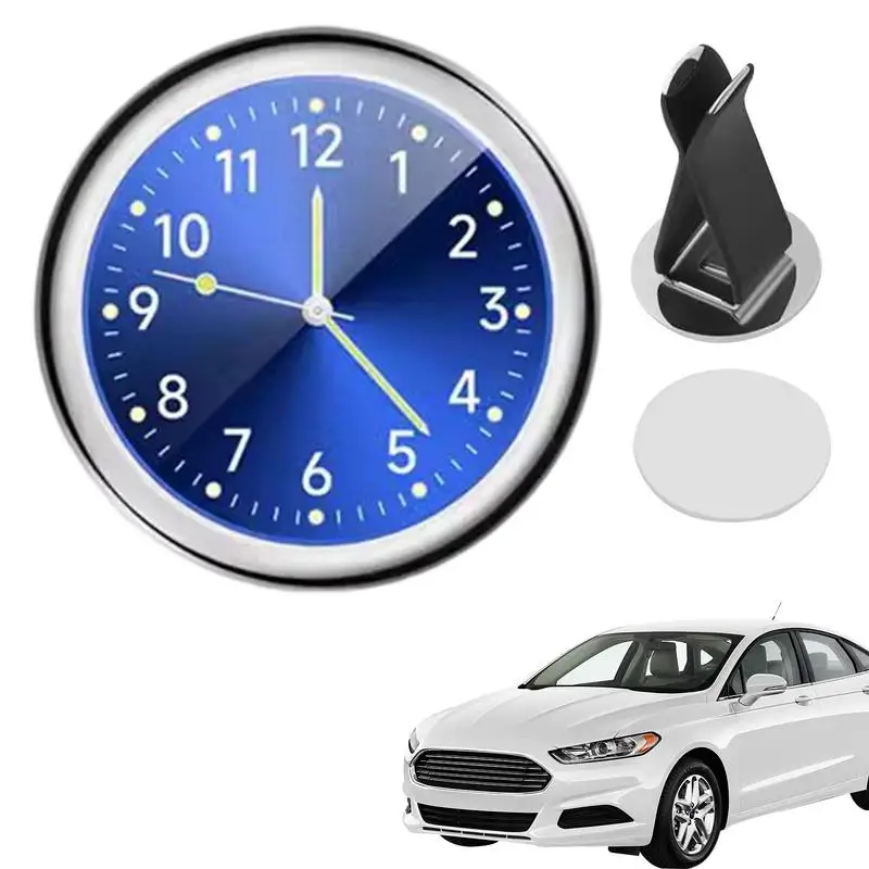 Car Clock Automobiles Internal Stick-On Luminous Mini Digital  Portable Luminous Clock Dashboard Decoration for Cars RVs SUVs