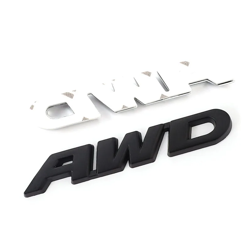 3D Metal AWD Logo Letters Car Trunk Emblem Fender Badge Decal Sticker For Honda Civic CRV Mazda Toyota RAV4 Volvo Accessories - Image 3