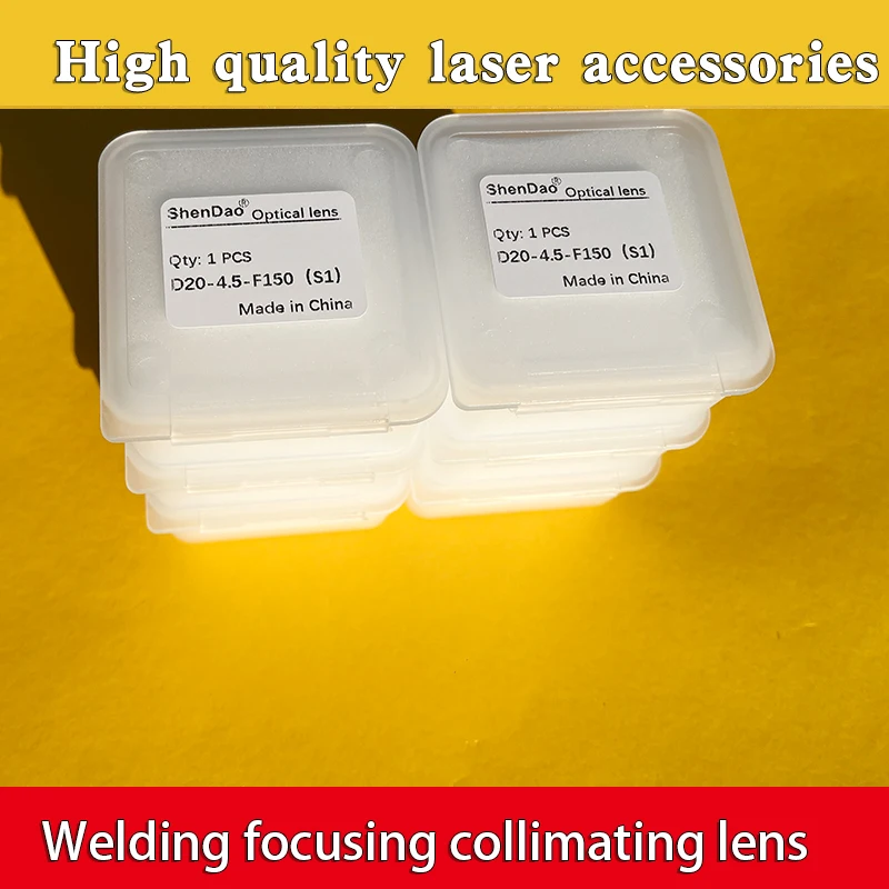 6 Stück Laser-Fokussierlinse Handgehaltene Schweiß-Fokussier- und Kollimationslinse D20 * 4.5-F150 3.0 F150 CQWY Modell Kollimierende Flachkonvexlinse – Detail 3
