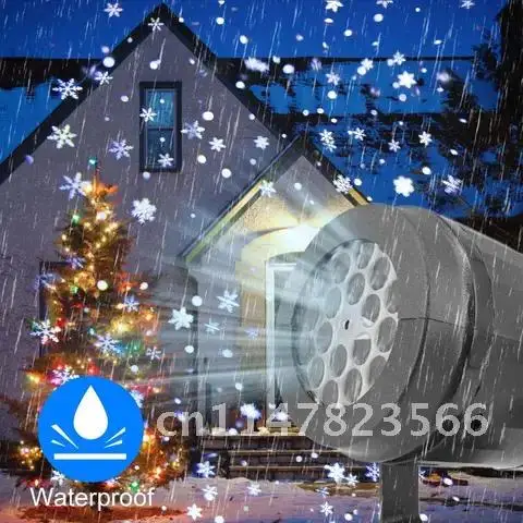 

Snowflake LED Christmas lights Stage LED Lights white snowstorm projector Christmas atmosphere holiday family party special lamp