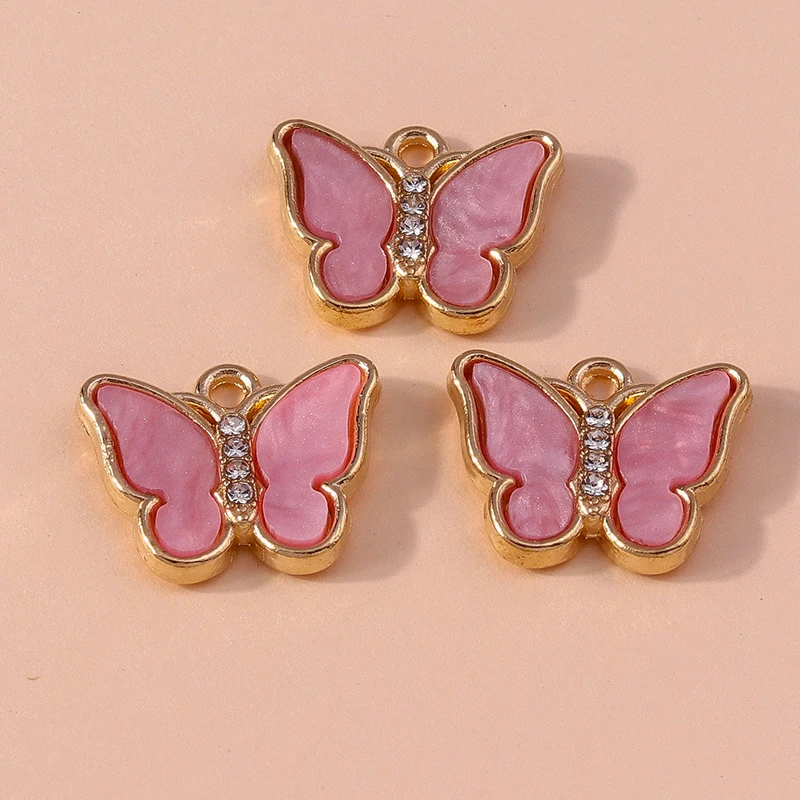 Duarte 20 Teile/los Nette Bunte Emaille Tier Schmetterling Charms Anhänger für Schmuck Machen Ohrringe Halsketten DIY Handwerk Liefert – Detail 4
