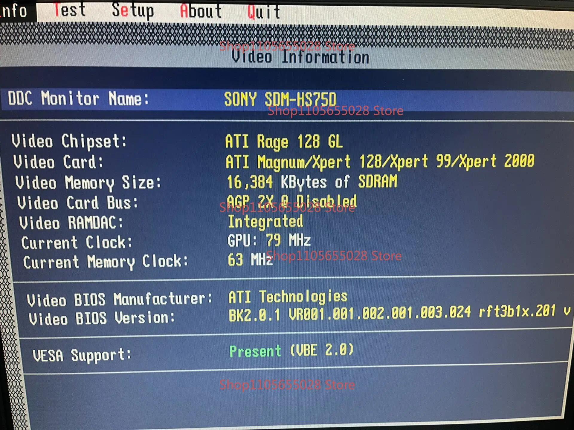 For ATI Rage128 Antique AGP Graphics 109-51900-31