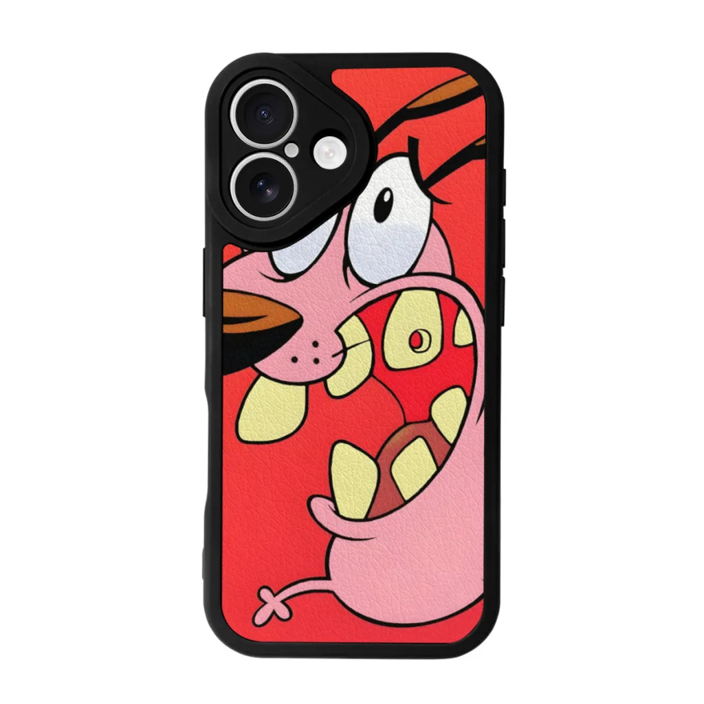 

Cartoon T-COURAGE C-Cowardly Dogs Phone Case For iPhone 16 Pro Max Silicone Skin Case