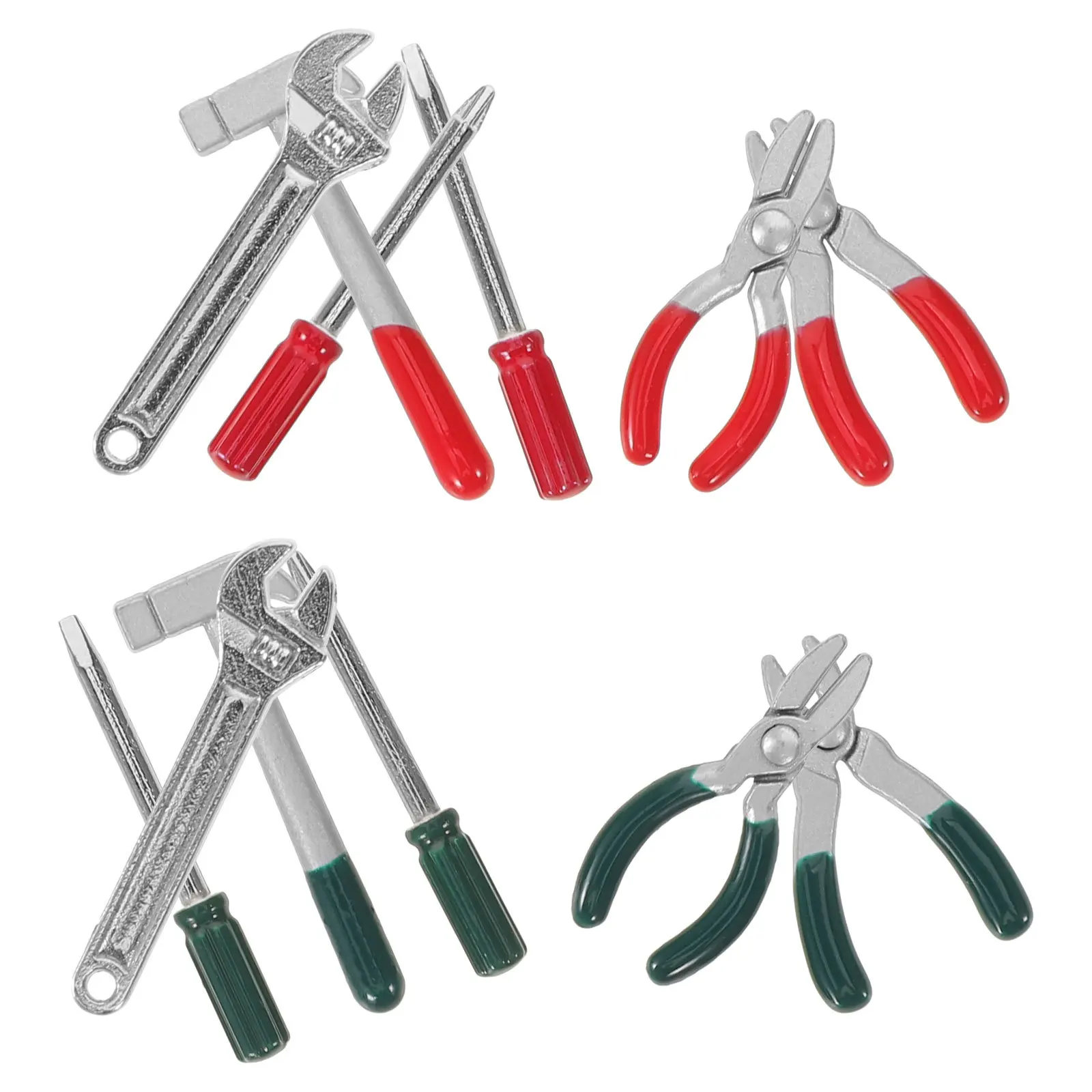 Outils de jardin miniatures en métal, réparation de maison, Mini fournitures de cour, jeu de simulation créatif, accessoires d'aménagement paysager pour maison de poupée, 6 pièces