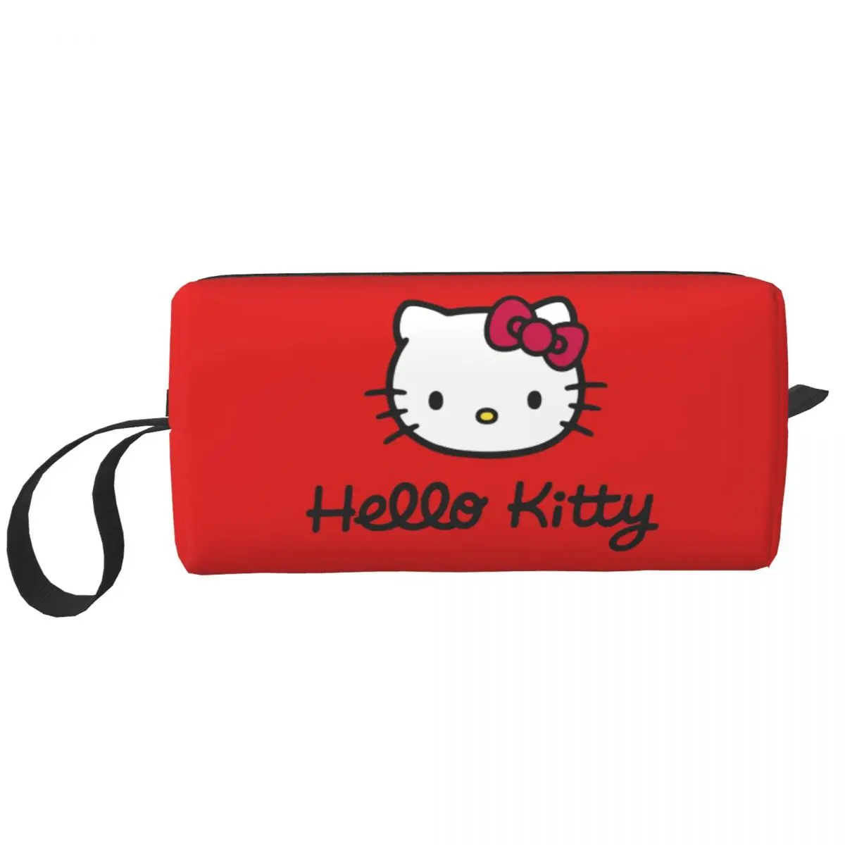 Custom Hello Kitty Logo Cosmetic Bag Women Cute Large Capacity Kitty White Makeup Case Beauty Storage borse da toilette