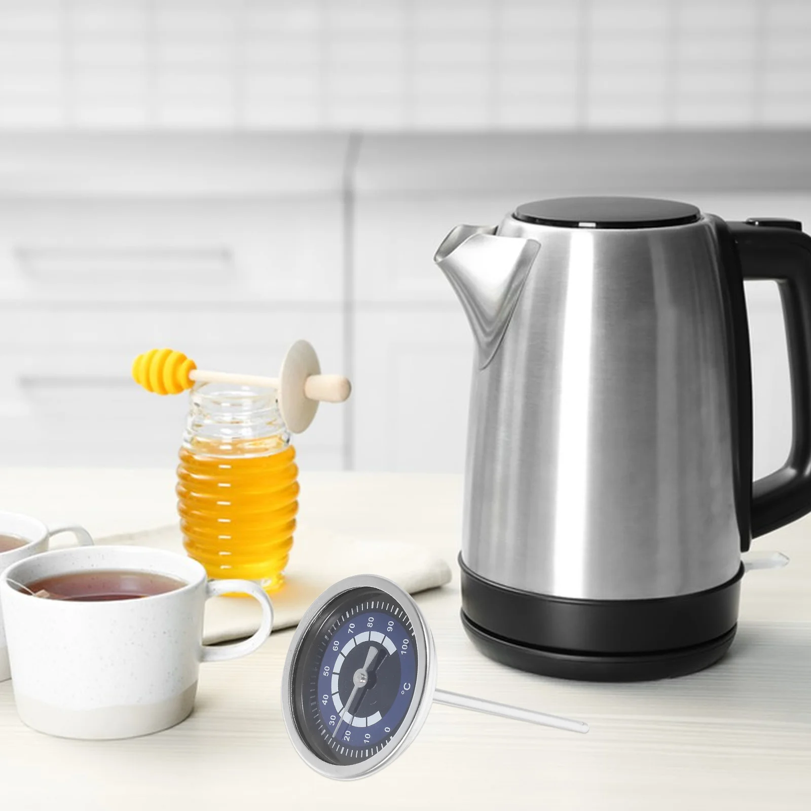 

Stainless Steel Kettle Thermometer Precise Control For Water Heating Instant Read Dial Travel Kitchen Use Kettle