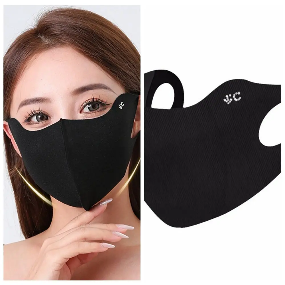 Sunscreen Face Scarf Ice Silk Mask Breathable Solid Color Face Mask Face Gini Mask UV Protection Face Scarves Face Cover Hiking