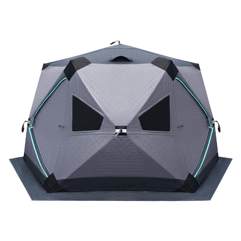 Ice fishing insulation tent hexagonal quick open wind and snow winter fishing house Amazon  source can be customized