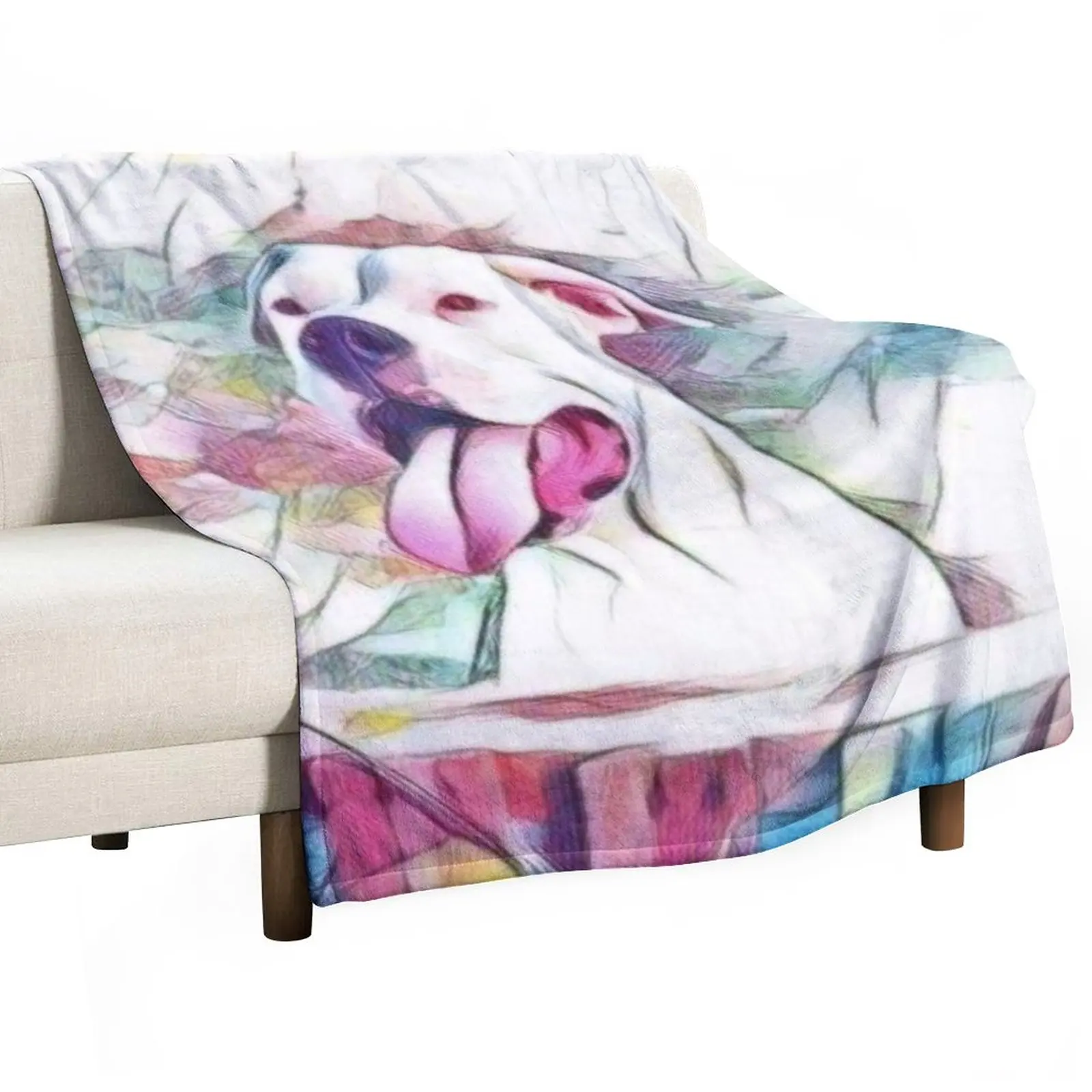 

Stunning Dogo Argentino dog Throw Blanket Picnic Blanket Warm Blanket Hairy Blankets