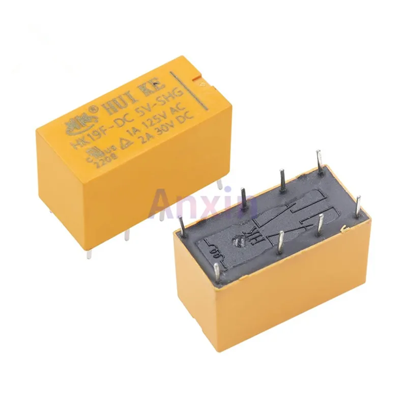 5PCS HK19F-DC3V-SHG HK19F-DC5V-SHG HK19F-DC9V-SHG HK19F-DC12V-SHG HK19F-DC24V-SHG 1A 125VAC 2A 30VDC 8Pin HK19F 5V 12V 24V Relais